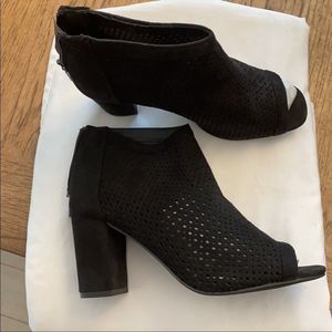 CHRISTIAN LACROIX BLACK MICROSUEDE BOOTIES…
